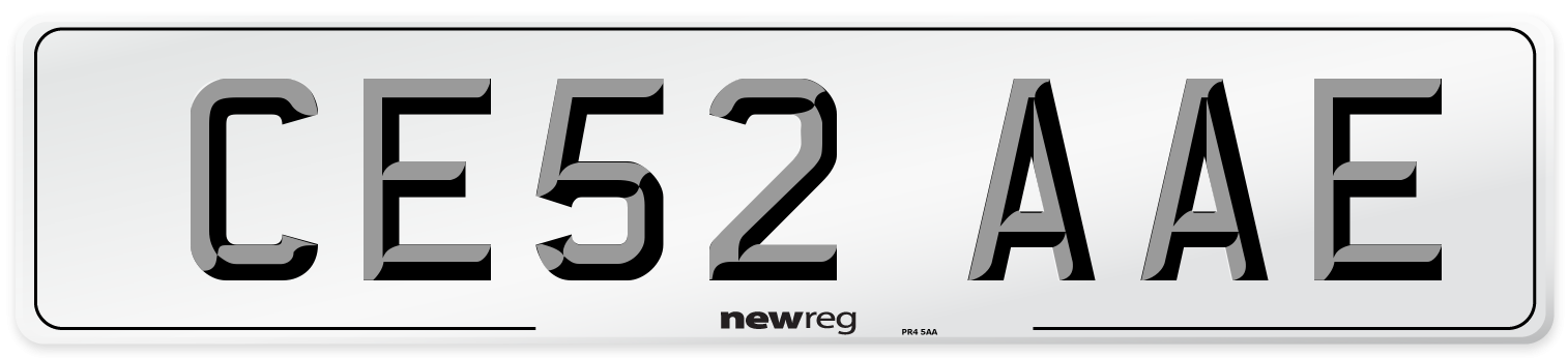 CE52 AAE Number Plate from New Reg
